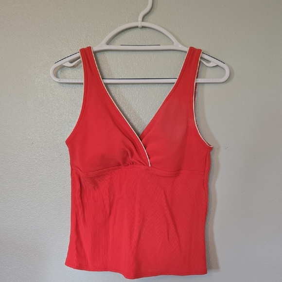 Lands End Coral Tankini Top Size 10 - Picture 1 of 6